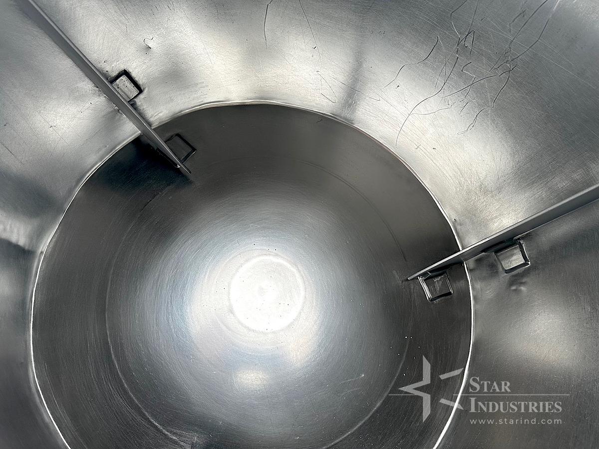 Used 40" diameter s.s. Cherry-Burrell Coating/Polishing Pan with drain valve, port cover and large ribs