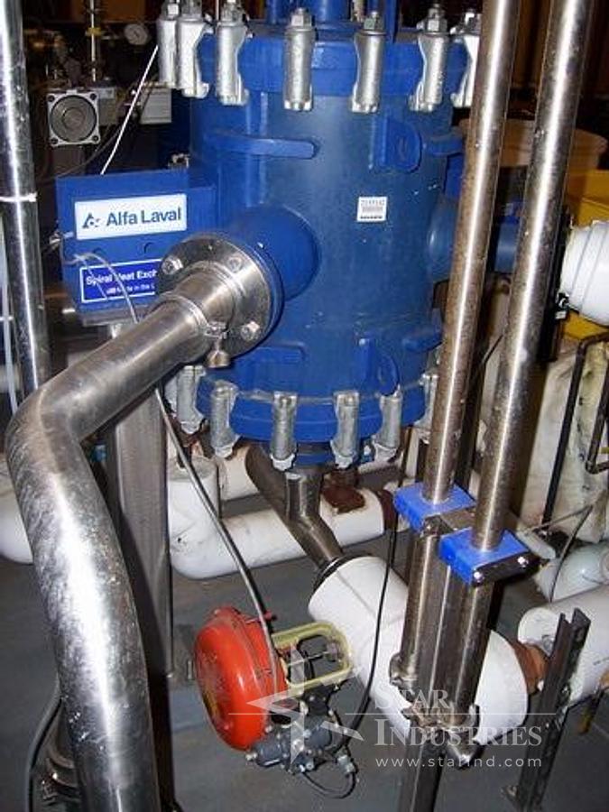 Used Alfa Laval 100 sq. ft. spiral Heat Exchanger