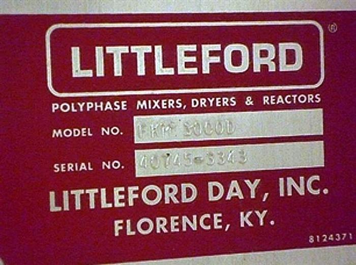Used Littleford Day 3,000 liter Plow Mixer