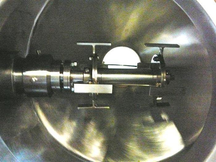 Used Gemco Model DD 3 c.f. s.s. Slant-cone Blender with liquids-Solids Bar