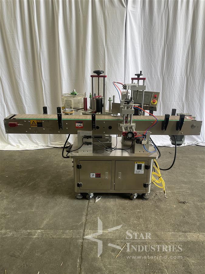 Used Labeler with Conveyor Wrap Labeler