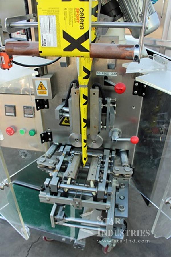 Used Vertical Labeler w/ Date Coder, Automatic Packing Machines Model DCP-240