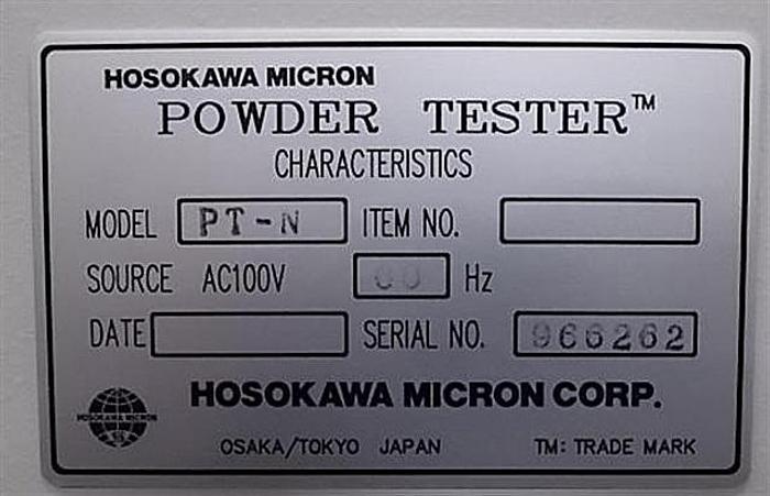 Used Hosokawa Micron PT-N Power Tester