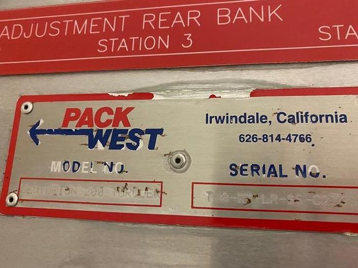 Used Pack-West Capper, Model Centurion 200, with 8' x 2' Stainless Steel Cap Elevator