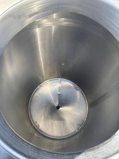 Used Tank, 550 Gallon, 316 Stainless Steel, Dome Top, Cone Bottom, Portable