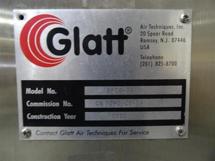 Used Parts for Glatt GPCG-30 Fluid Bed Dryer, serial 7090