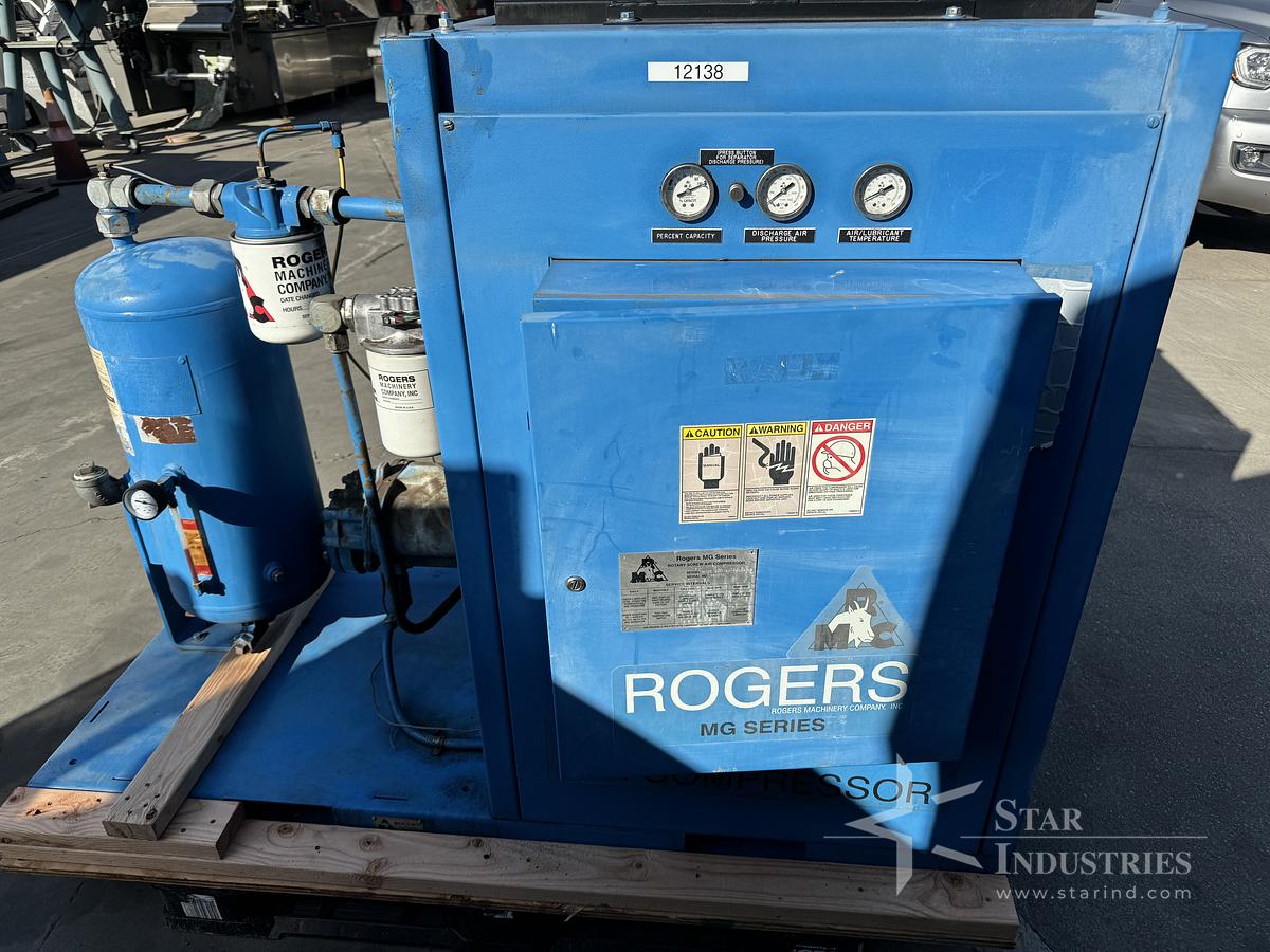 Used Rogers Compressor MG25 Rotary Screw
