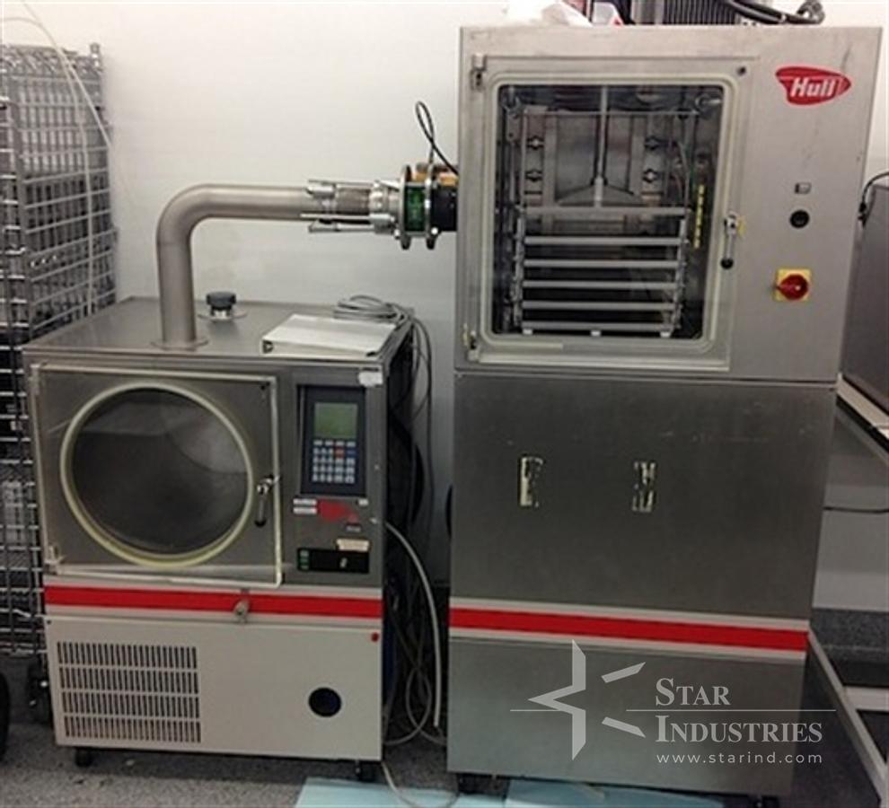 Used Hull LX8 laboratory 5 shelf Stoppering Freeze Dryer
