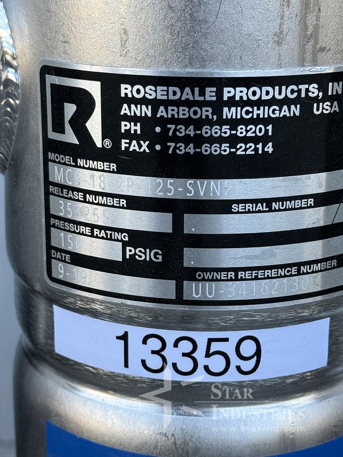 Used ROSEDALE- LIQUID FILTRATION HOUSING