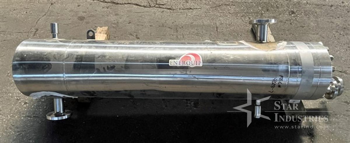Used 103 sq ft Enerquip shell and tube heat exchanger, U tube design