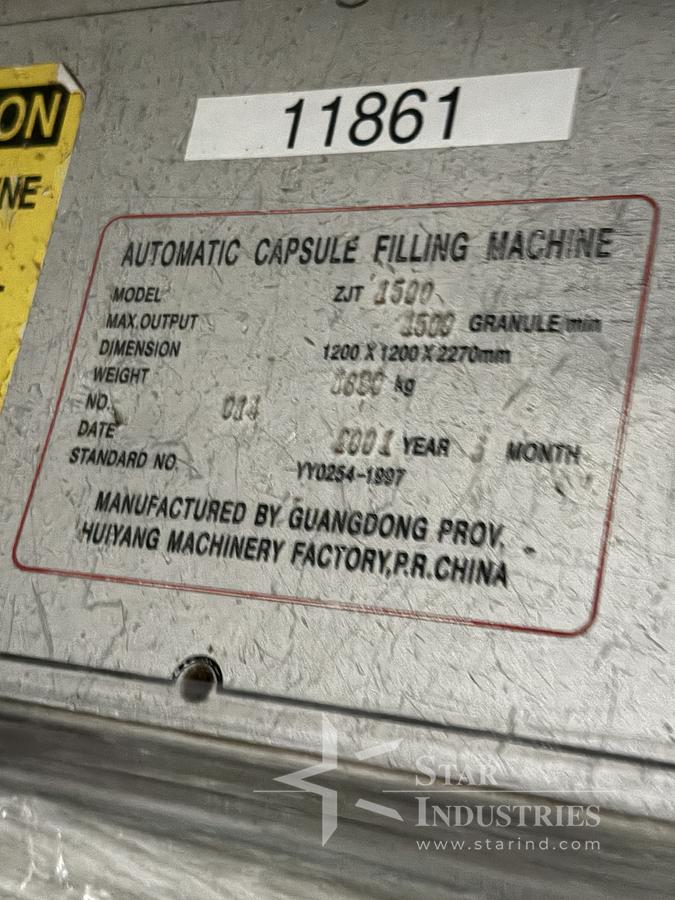 Used Huiyang Machinery ZJT1500 Encapsulator