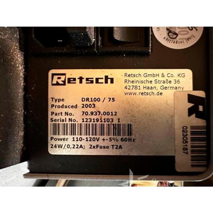 Used Retsch DR 100/75 Feeder
