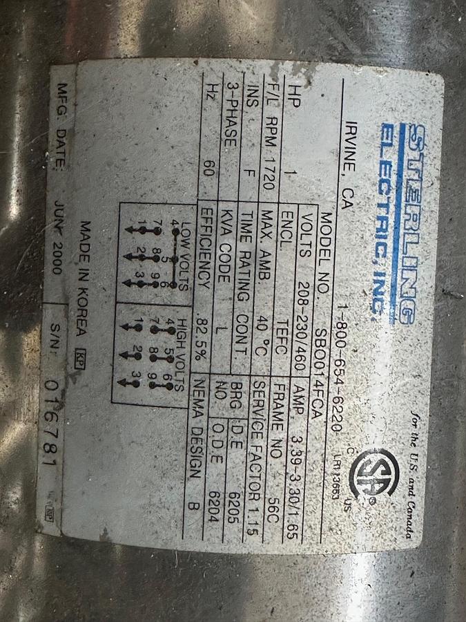 Used Silverson 1 h.p. Mixer & Baldor Controller