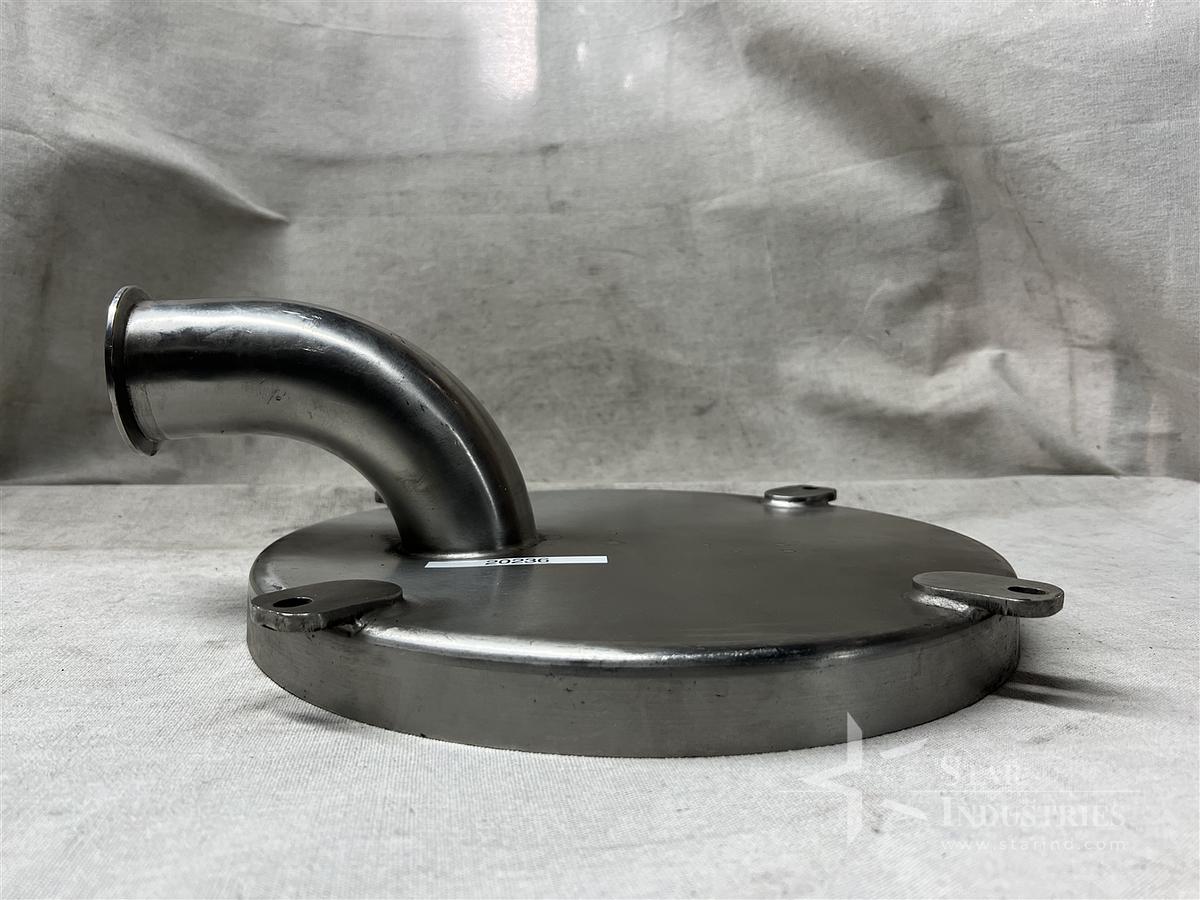 Used Stainless Steel Hopper Lid with Tube Inlet