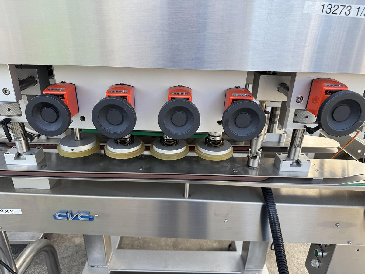 Used CVC 8-spindle Capper w/ Elevator & Conveyor