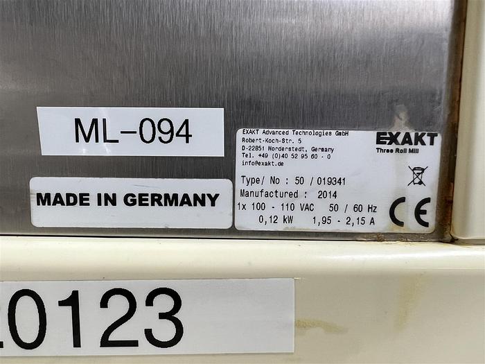 Used Exakt Three Roll Mill