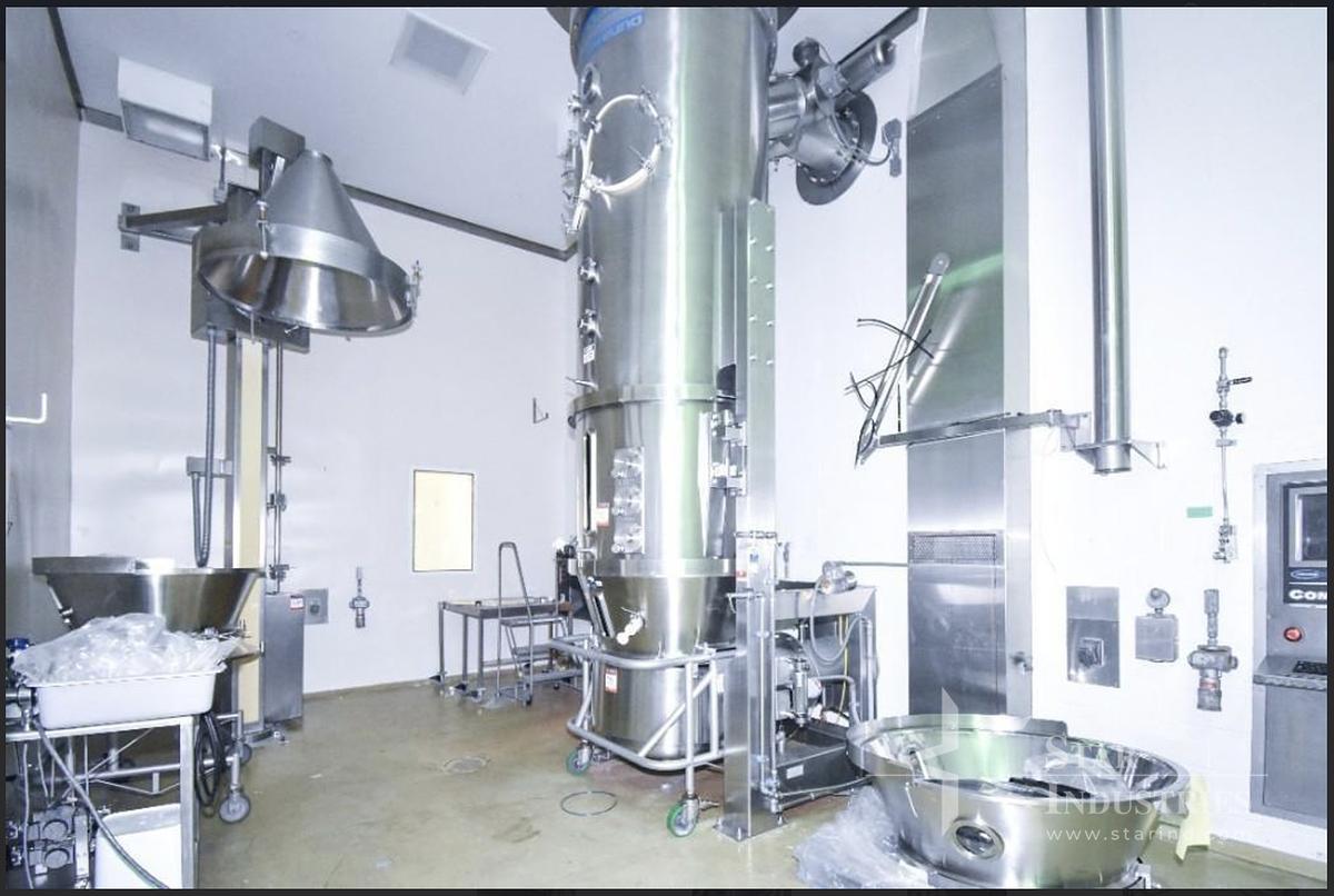 Used Vector Freund Flo Coater System FL-3N-120 Fluid Bed Dryer