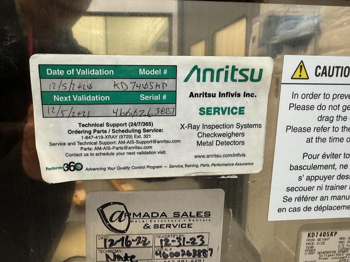 Used Anritsu X-ray Inspection Machine