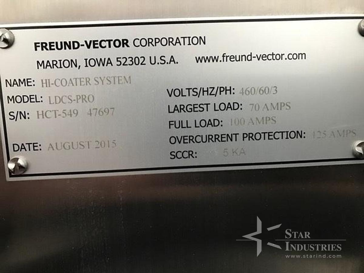 Used Vector LDCS-Pro Coating Pan with 150L Pan