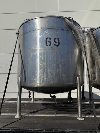Used Tank, 1,300 Gallon, 316 Stainless Steel, Dish Bottom, JV Northwest