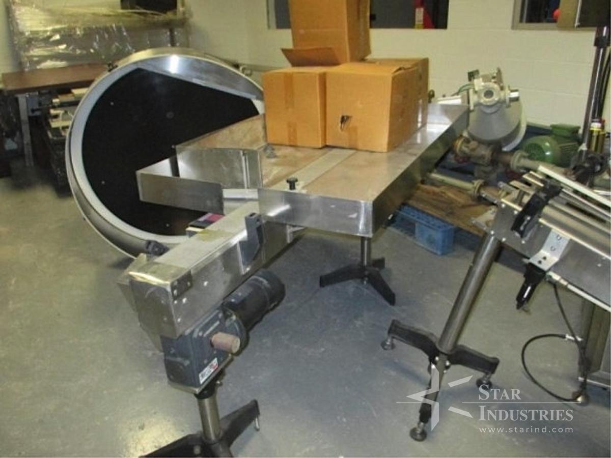 Used Pharma Pack PSX-20 Sorting Machine w/ conveyor and turntable