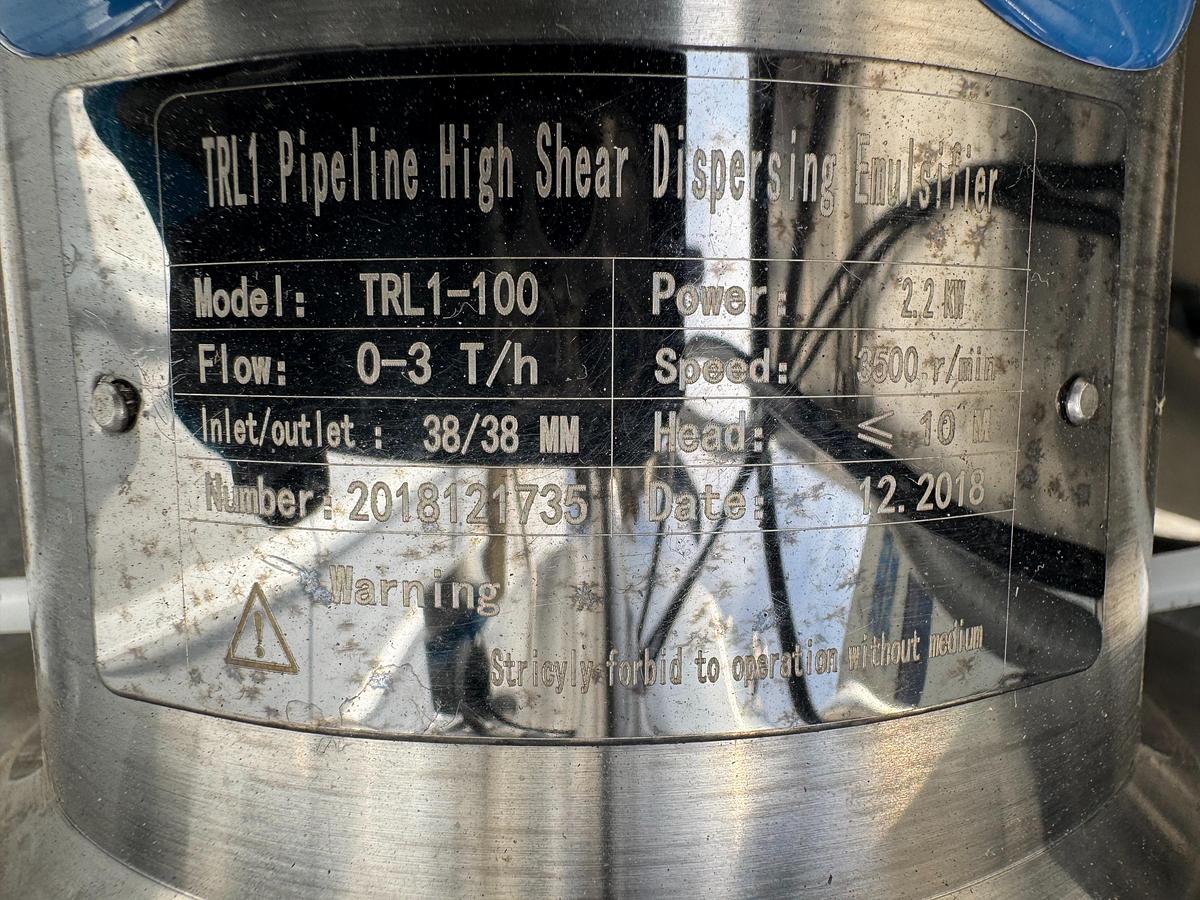 Used Emulsifier Tank 318L