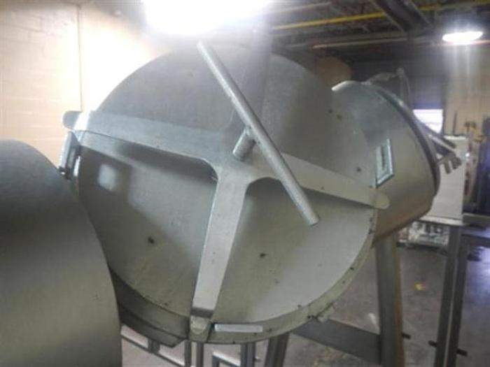 Used Metal Machining 10 c.f. V-blender, s.s. frame