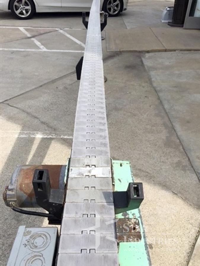Used 20' x 4.5" Plastic Slat Conveyor