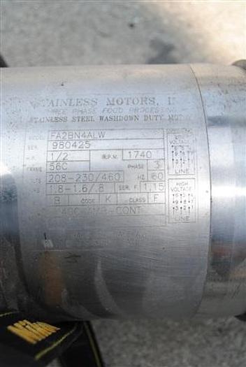 Used Lightnin .5 HP Stainless Steel Mixer
