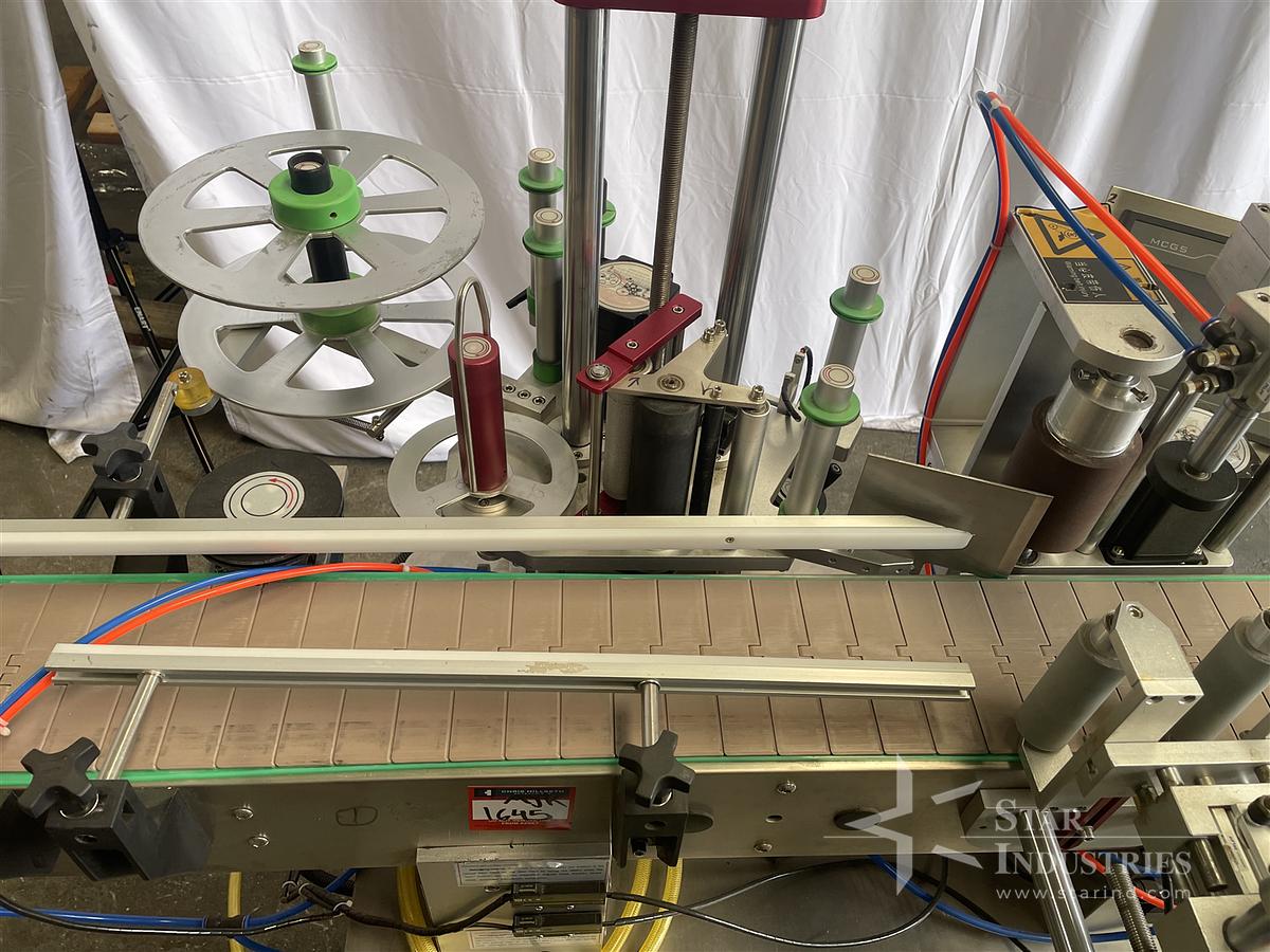 Used Wrap Labeler with Conveyor