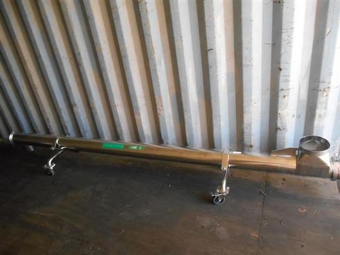 Used 11 Ft Stainless Steel Screw Conveyor