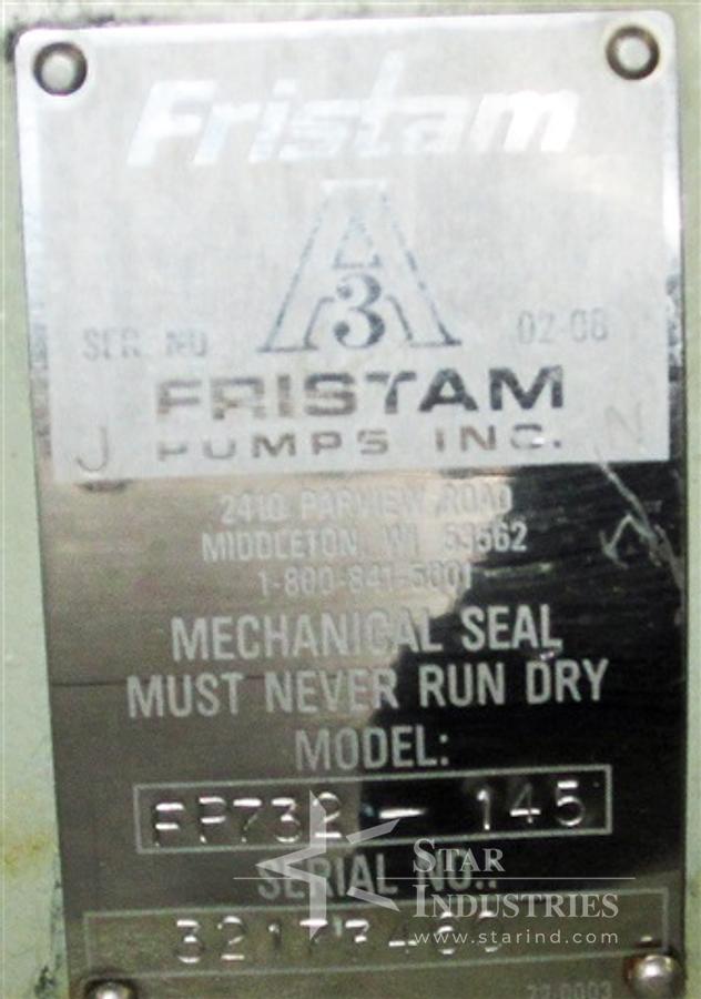 Used Fristan 5 h.p. 'J' stainless steel Pump