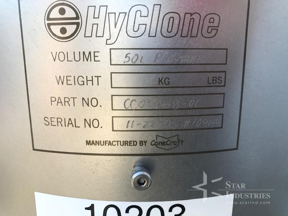 Used 50 Liter Hyclone Single Use Bio Reactor