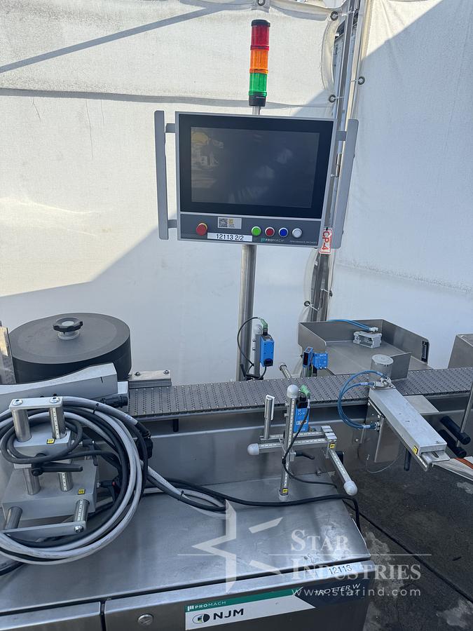 Used NJM Trotter W 127 Labeler w/ 3 Roll Splice