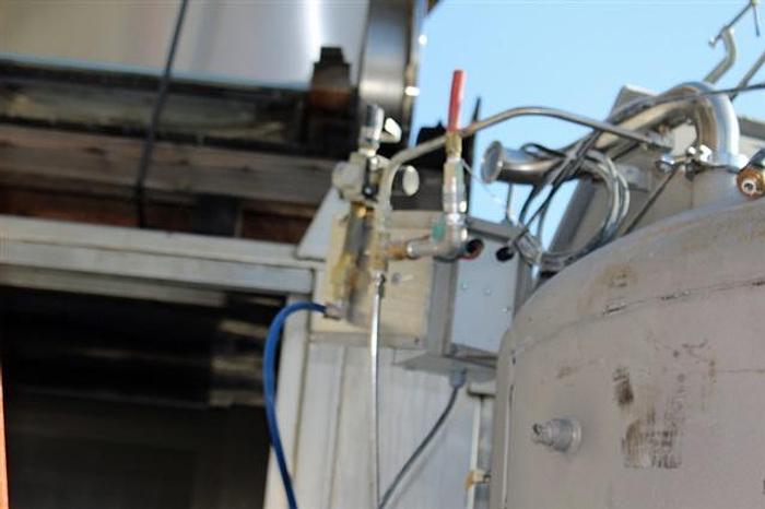 Used Vacuum Hopper, 52" diam x 40" straight x 24" tall cone