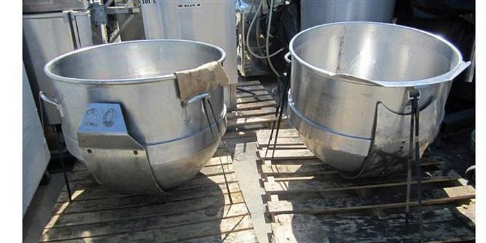 Used AMF 340 qt Mixer Bowls and Paddle