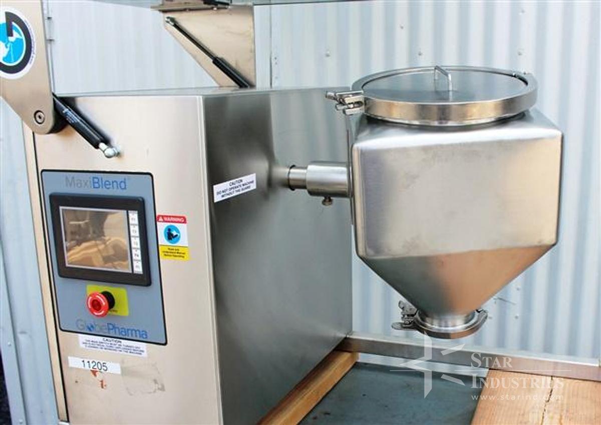 Used GlobePharma Maxi-Blend Mixer w/ 16 and 8 qt Bins and a 3 jar mixing arm