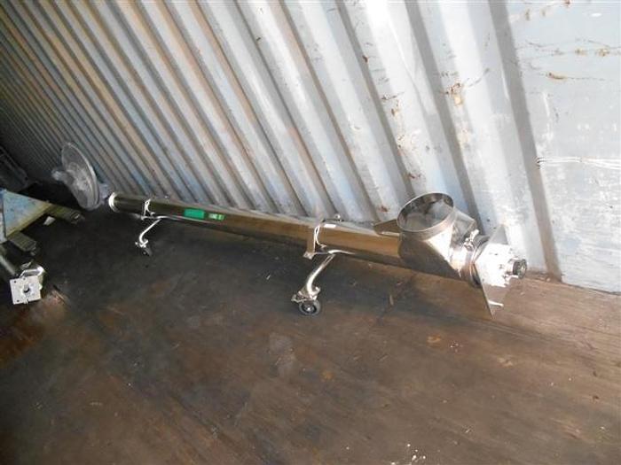 Used 11 Ft Stainless Steel Screw Conveyor