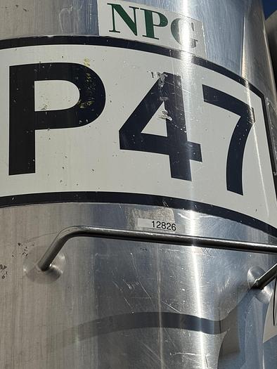 Used Tank, 450 Gallon, 316 Stainless Steel, Dome Top, Cone Bottom, Portable