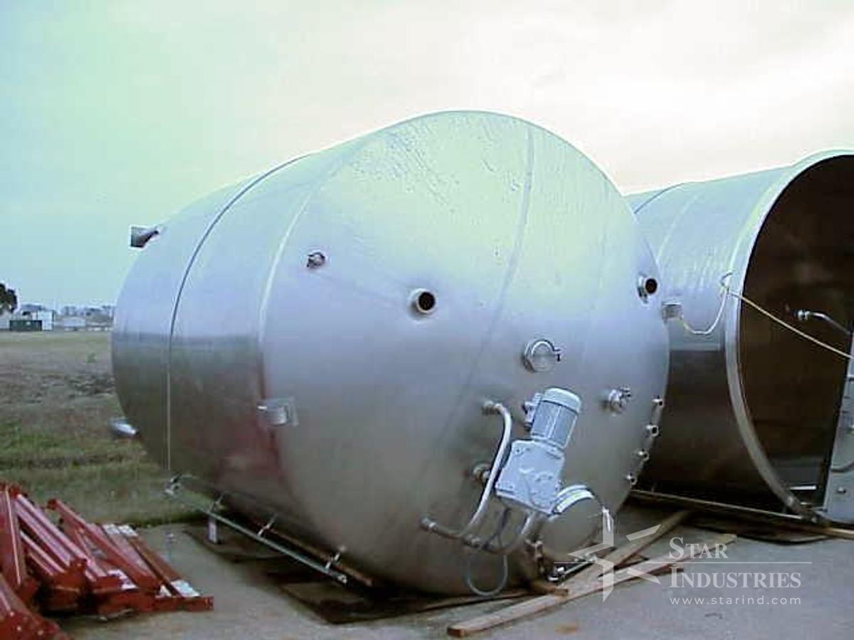 Used 20,000 liter Jacketed S.S. Tank w/ 3 hp drive
