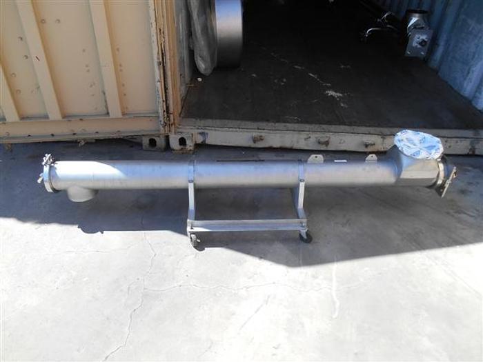 Used 7 Ft Long Stainless Steel Screw Conveyor