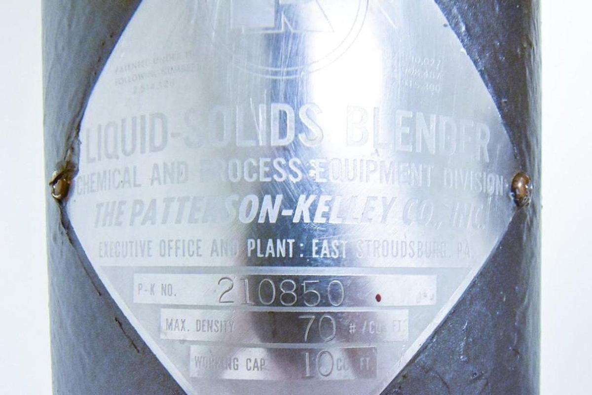 Used Blender, Patterson Kelley V- Blender 10 CU FT