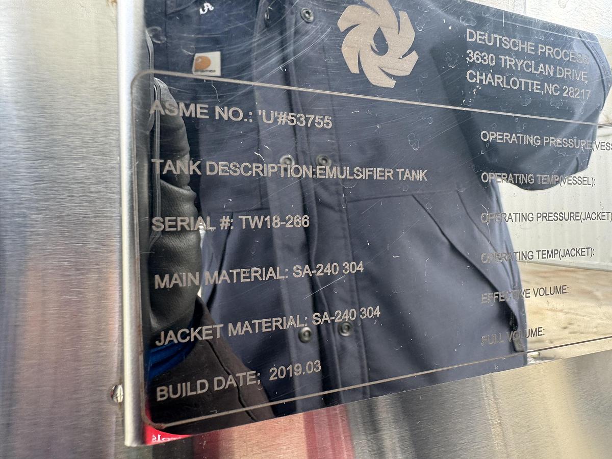 Used Emulsifier Tank 318L