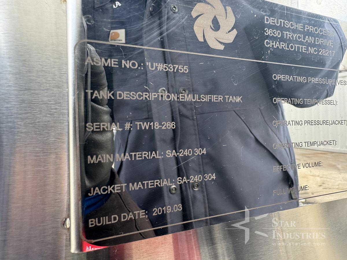 Used Emulsifier Tank 318L