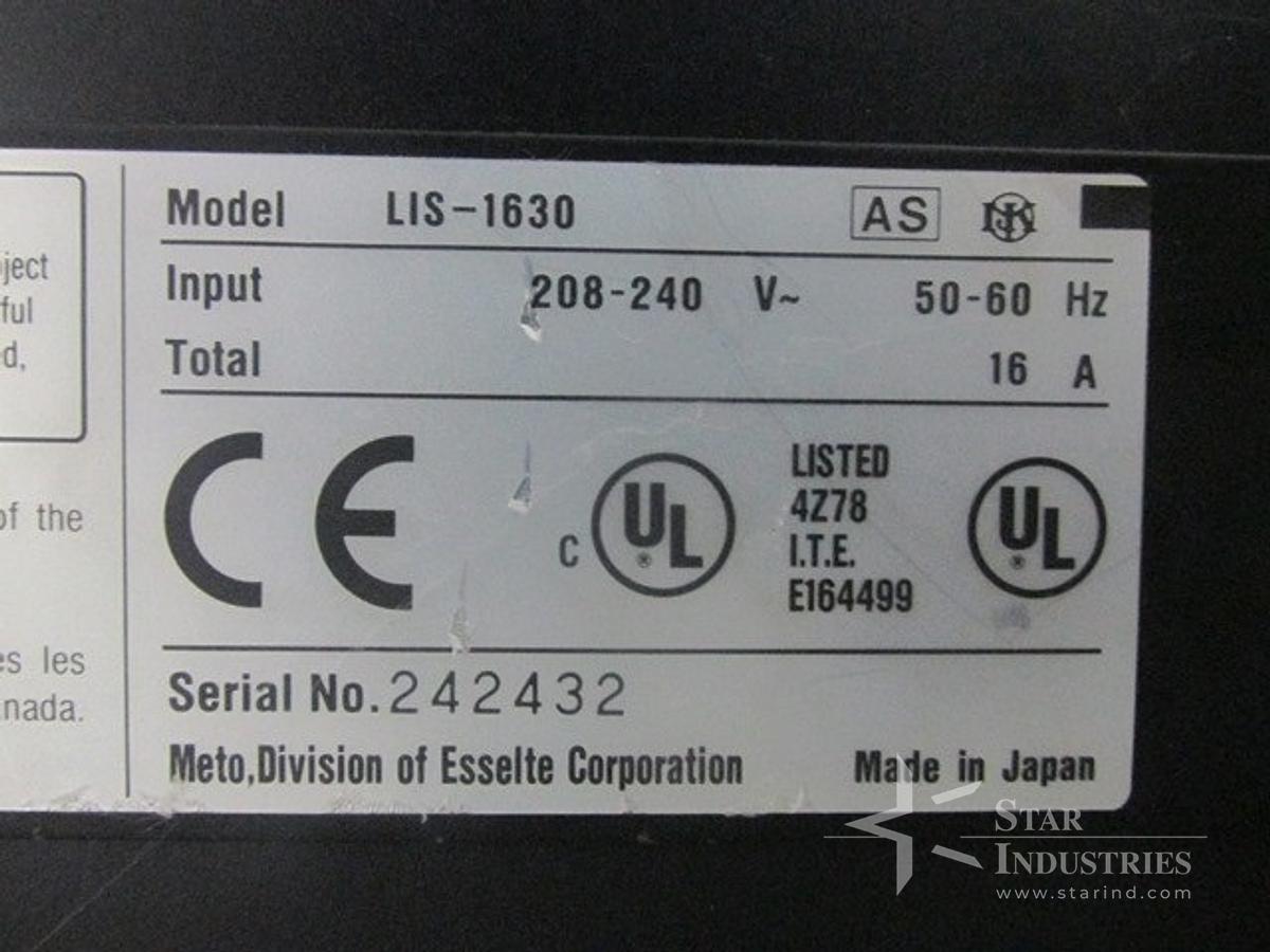 Used METO PRINTER, MODEL LIS-1630