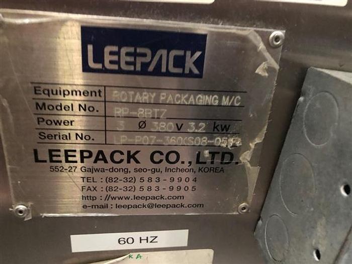 Used Leepack Rotary Packaging System. Model RP-8BTZ