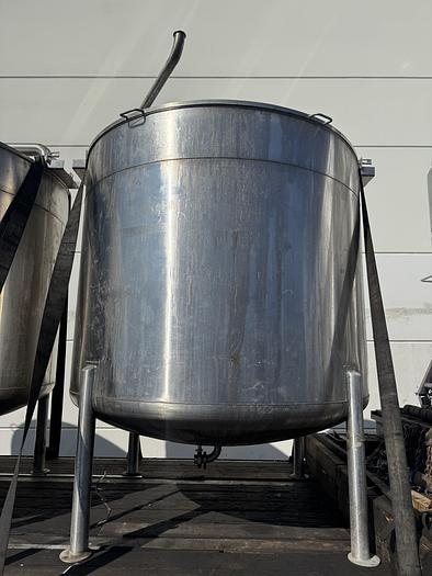Used Tank, 1,300 Gallon, 316 Stainless Steel, Dish Bottom, JV Northwest