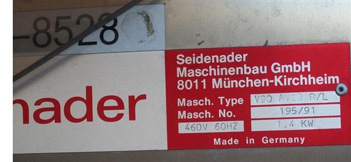 Used Seidenader V90 AVSB R/L Syringe Inspection Machine