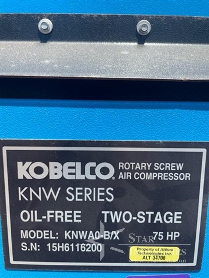 Used Kobelco KNW Air Compressor 75HP