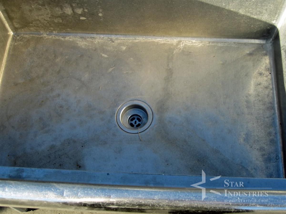 Used Stainless Steel Washing Table, 106" x 30"